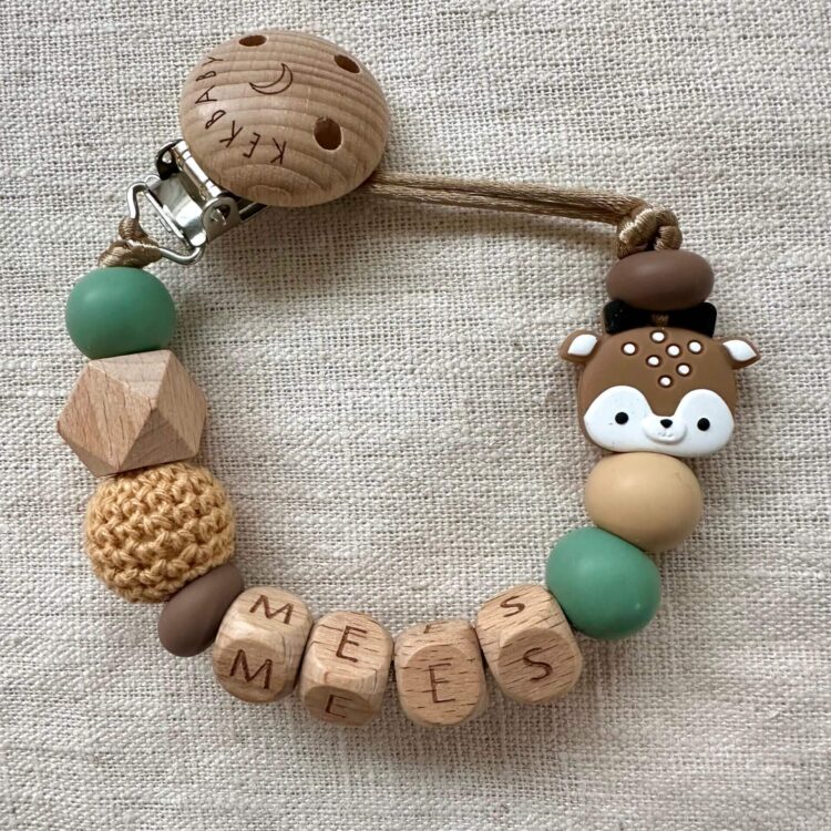 Speenkoord Bambi oud groen