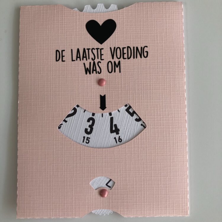 Voedingskaart | roze | hartje zwart