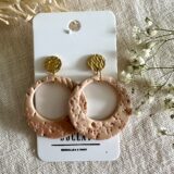 Oorbellen roze,goud